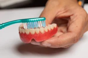 clean and care for dentures
